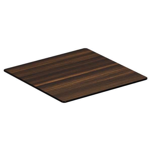Dark Walnut Outdoor Resin Table Top with Phenolic Edge Interior