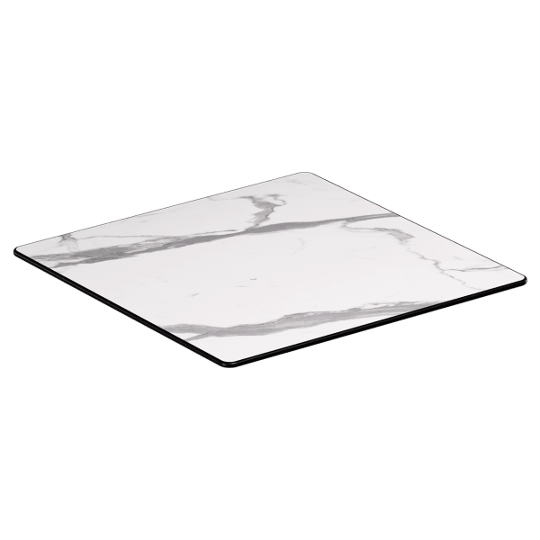 Light Marble Heavy Duty Outdoor Resin Table Top with Phenolic Edge Interior