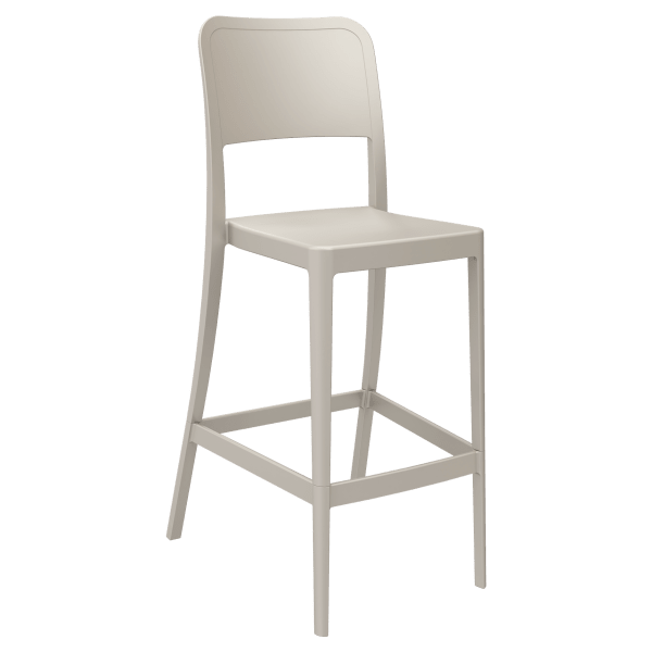 Parker Solid Back Outdoor Resin Bar Stool Interior