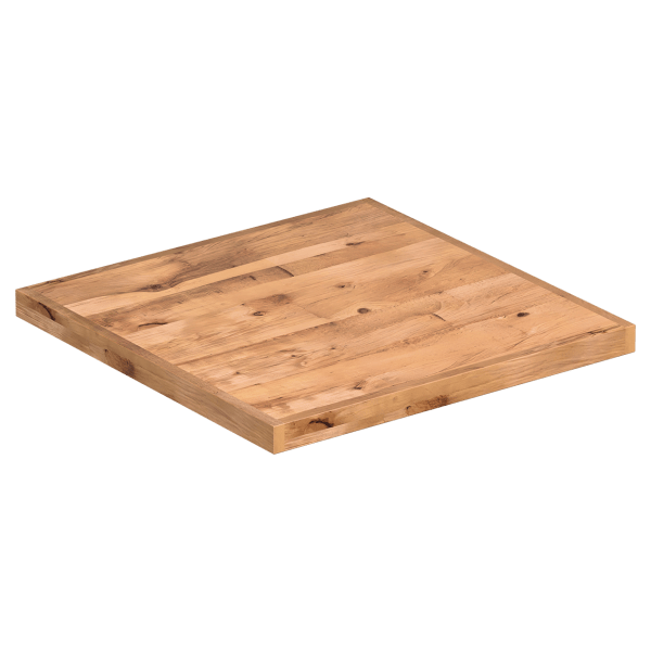 Industrial Series Reclaimed Look Wood Table Top with Drop Edge Interior