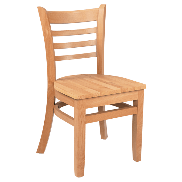 Premium US Made Ladder Back Wood Chair Interior