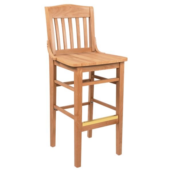 Premium US Made School House Wood Bar Stool Interior