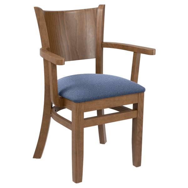 Tiffany Wood Restaurant Chair With Arms Interior