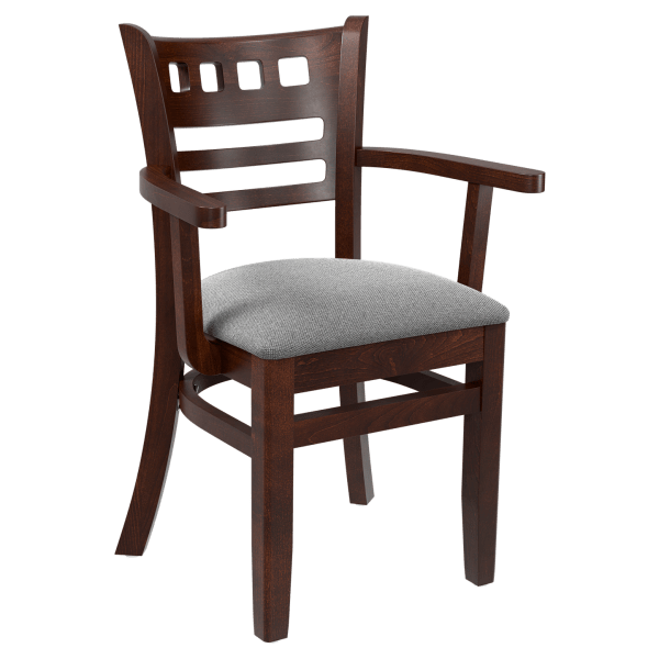 Premium US Made American Back Wood Chair with Arms  Interior