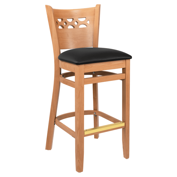Premium US Made Leonardo Wood Bar Stool Interior