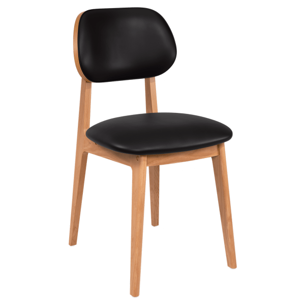 Gisselle Wood Chair with Padded Back Interior