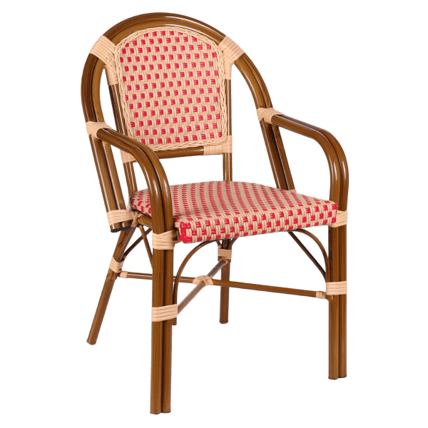 Aluminum Bamboo Cane Arm Chair Interior
