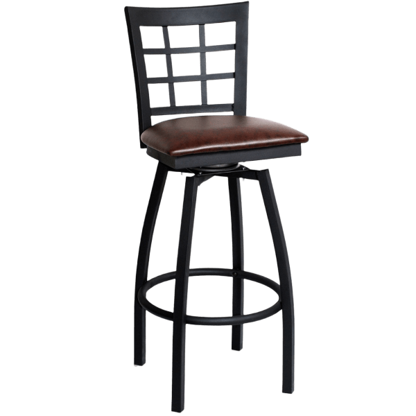 Window Back Swivel Bar Stool Interior