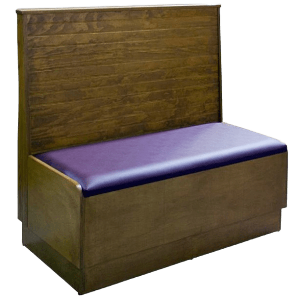 Wood Platform Booth with Bead Board Back Interior