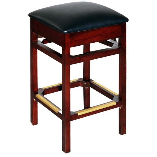 Backless Wood Bar Stool Interior