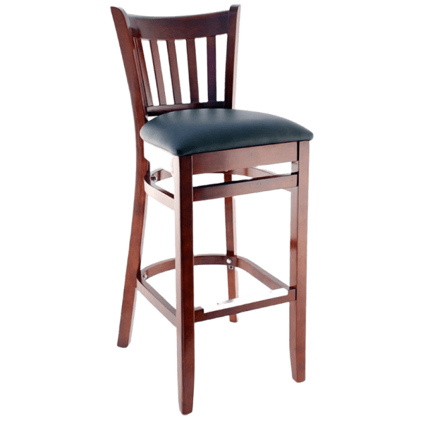 Premium US Made Vertical Slat Wood Bar Stool Interior