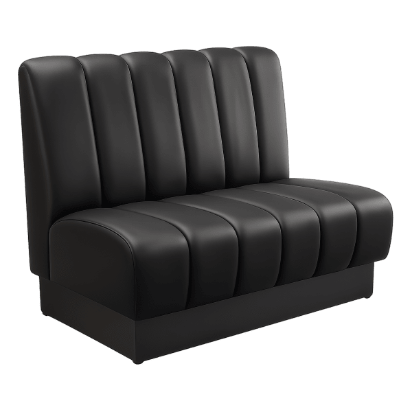 6 Channel Custom Booth with Pullover Back and Channeled Jumbo Seat Interior