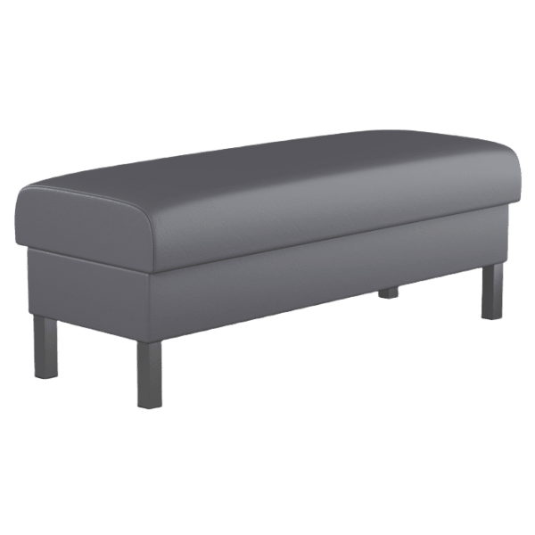Plain Waiting Bench with Metal Legs Interior