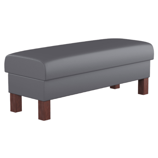 Plain Waiting Bench with Wood Legs Interior
