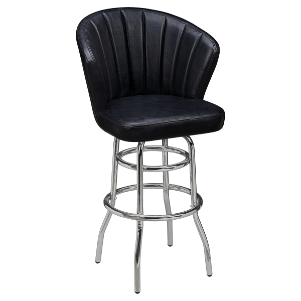 Premium Aria Swivel Bar Stool with Chrome Frame Interior