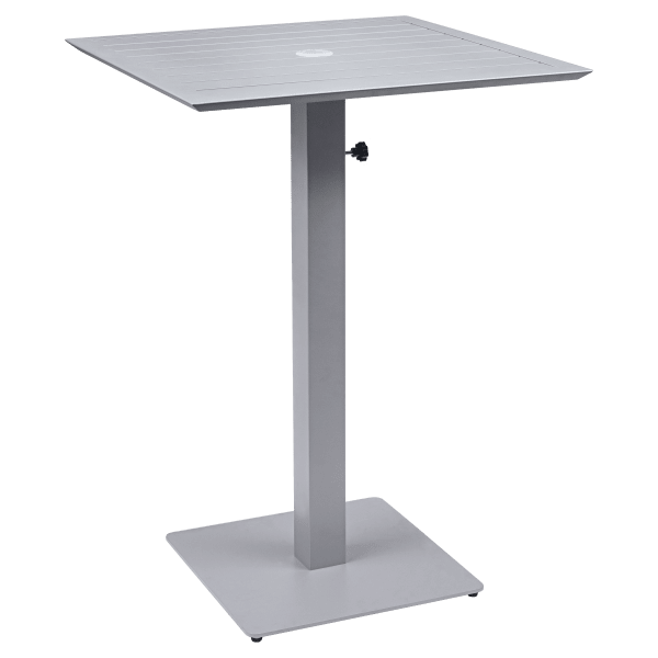 Ella Bar Table Set in Titanium Gray with Umbrella Base Interior