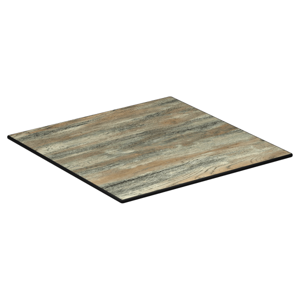 Reclaimed Walnut Heavy Duty Outdoor Resin Table Top with Phenolic Edge Interior