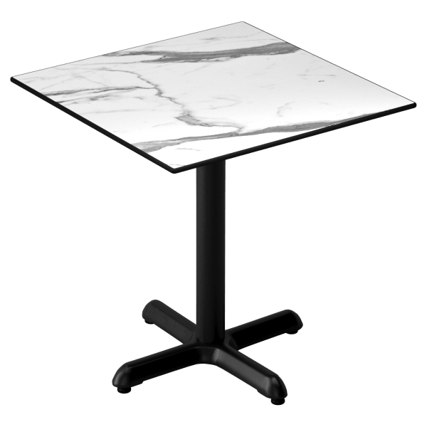Heavy Duty Outdoor Resin Table With Phenolic Edge and Cast Iron Base Interior