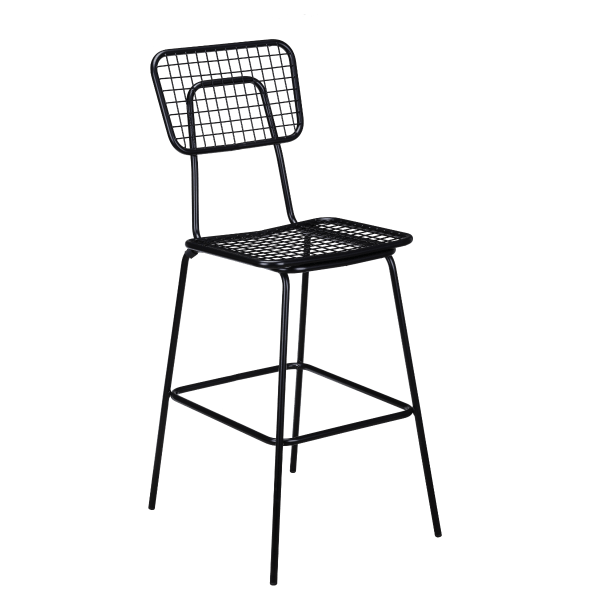 Black Ollie Outdoor Bar Stool Interior