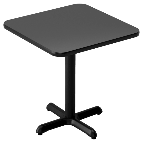 Laminate Reversible Restaurant Table In Black / Mahogany Interior