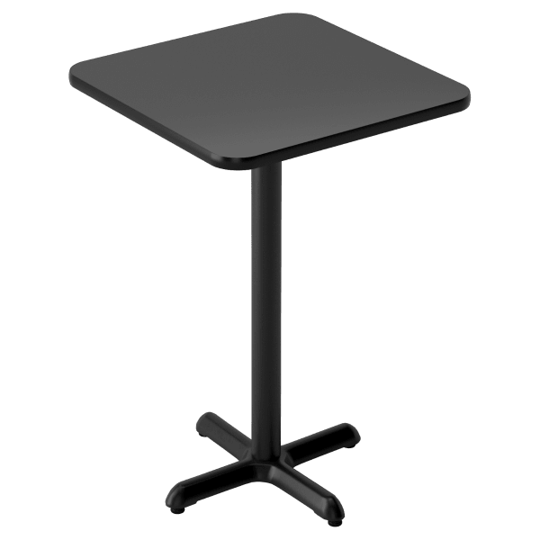 Laminate Reversible Bar Table Set in Black/Mahogany Interior