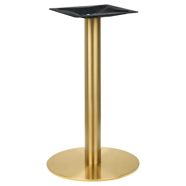 Brushed Gold Round Indoor / Outdoor Table Base - Standard Height Interior