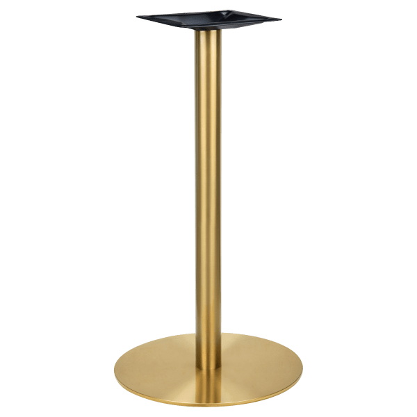 Brushed Gold Round Indoor / Outdoor Table Base - Bar Height Interior