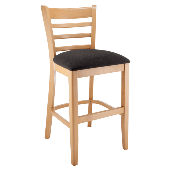 Premium US Made Ladder Back Wood Counter Stool Interior