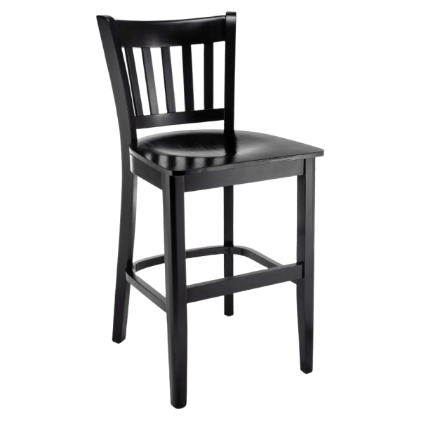 Premium US Made Vertical Slat Wood Counter Stool Interior