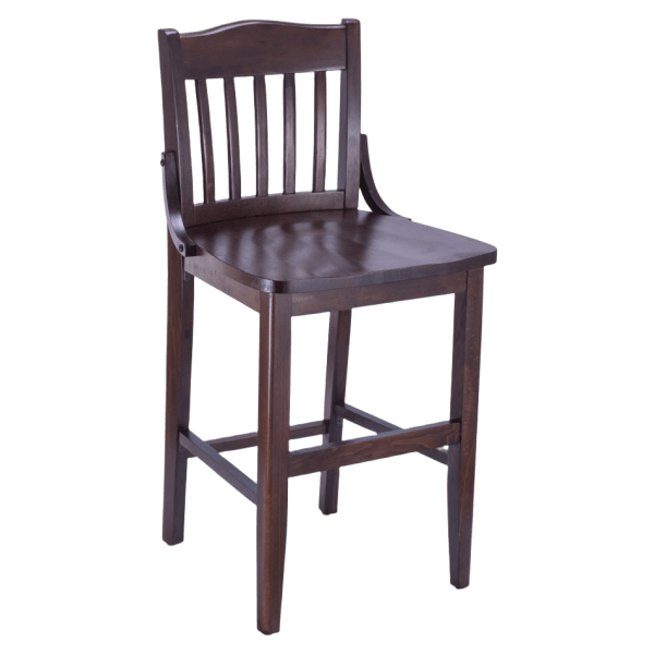 Premium US Made School House Wood Counter Stool Interior