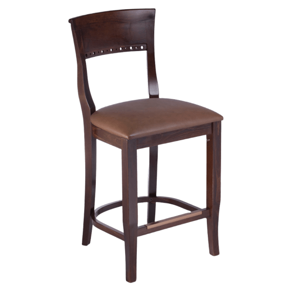 Premium US Made Biedermeier Wood Counter Stool Interior