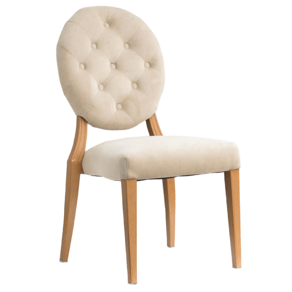 Julianna Wood Grain Aluminum Upholstered Chair Interior