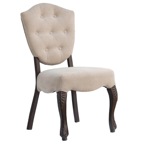 Lucy Wood Grain Aluminum Upholstered Chair Interior