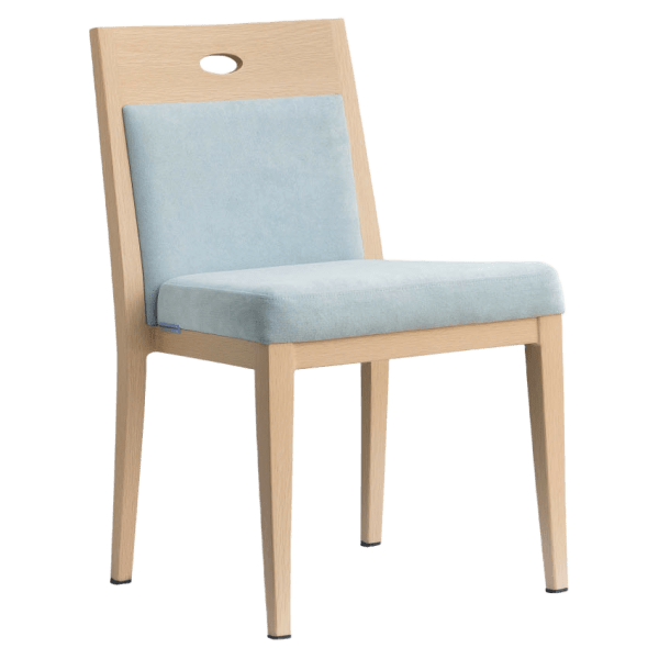 Orson Ultra Modern Padded Wood Grain Aluminum Chair Interior