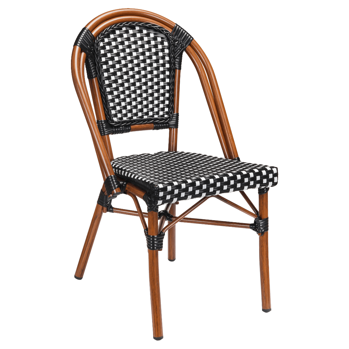 Aluminum rattan chair top