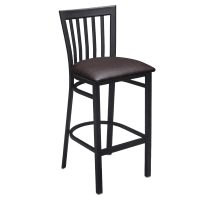 Elongated Back Bar Stool